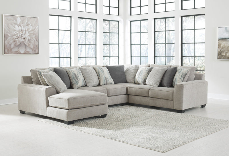 Ardsley Pewter 4 - Piece LAF Chaise Sectional - Gate FurnitureSectional