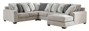 Ardsley Pewter 4 - Piece RAF Chaise Sectional - Gate FurnitureSectional