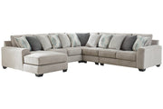 Ardsley Pewter 5 - Piece LAF Chaise Sectional - Gate FurnitureSectional