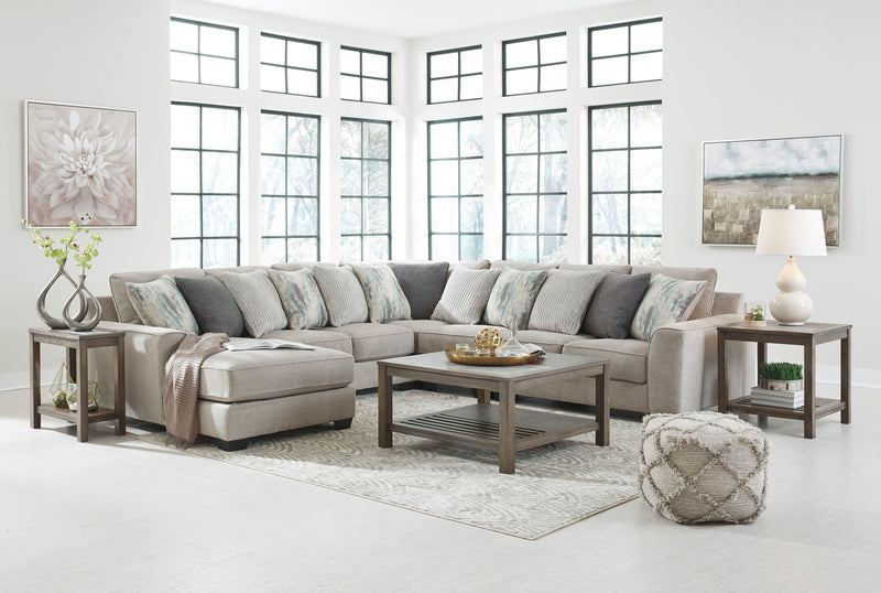 Ardsley Pewter 5 - Piece LAF Chaise Sectional - Gate FurnitureSectional