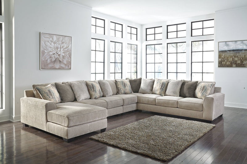 Ardsley Pewter 5 - Piece Large LAF Sectional - Gate FurnitureSectional