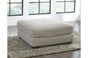 Ardsley Pewter Oversized Ottoman - Gate FurnitureOttoman