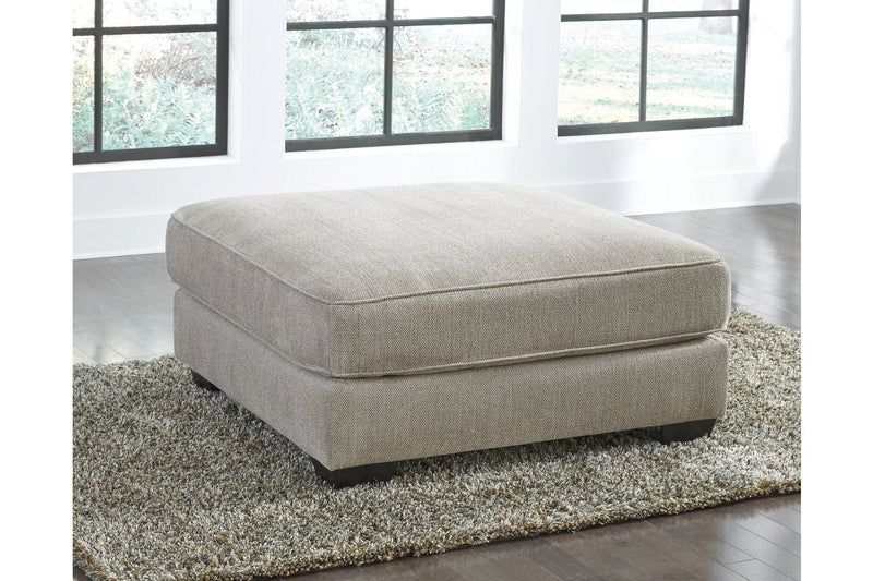 Ardsley Pewter Oversized Ottoman - Gate FurnitureOttoman