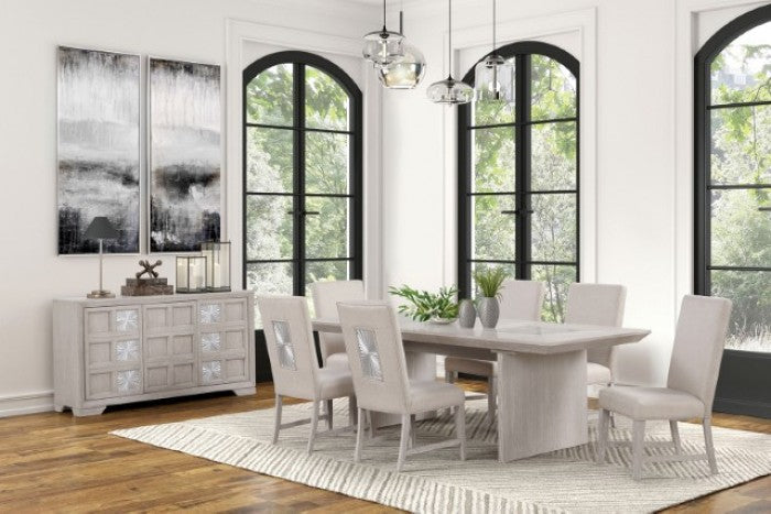 Argenthart Light Gray Dining Table - FM3368GY-T
