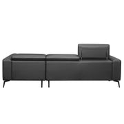 Argonne Black Leather RAF Sectional - Gate FurnitureSectional