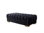 Ariana Black Velvet Double Chaise Sectional - Gate FurnitureSectional