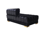 Ariana Black Velvet Double Chaise Sectional - Gate FurnitureSectional