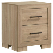 Arielle 2-drawer Bedroom Nightstand with Casters Light Oak - 223112