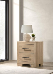 Arielle 2-drawer Bedroom Nightstand with Casters Light Oak - 223112