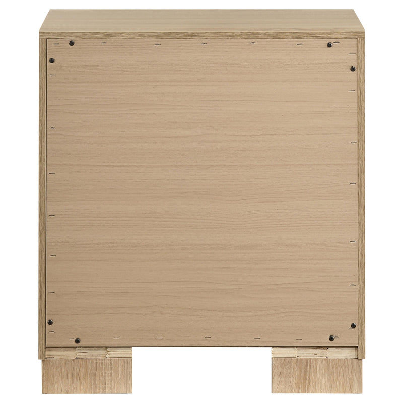 Arielle 2-drawer Bedroom Nightstand with Casters Light Oak - 223112
