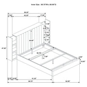 Arielle 4-piece Queen Bedroom Set Light Oak - 223111Q-S4