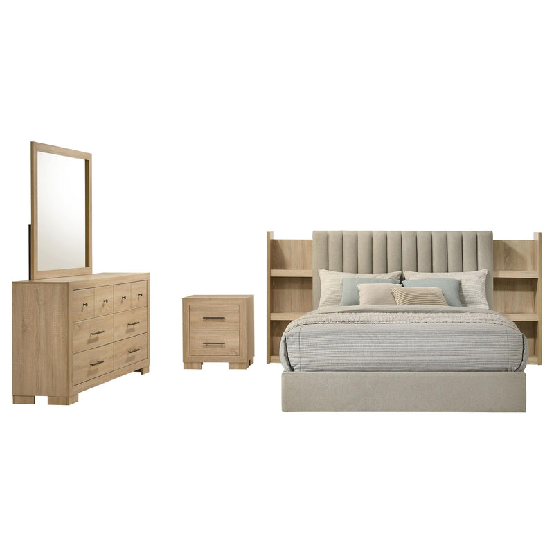 Arielle 4-piece Queen Bedroom Set Light Oak - 223111Q-S4