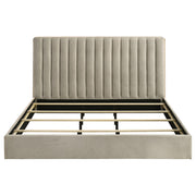 Arielle Eastern King Bookcase Panel Storage Bed Light Oak - 223111KE
