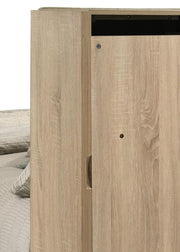 Arielle Queen Bookcase Panel Storage Bed Light Oak - 223111Q