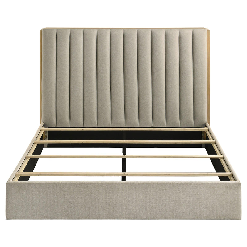 Arielle Queen Bookcase Panel Storage Bed Light Oak - 223111Q