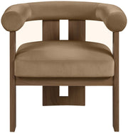 Arienzo Velvet Performance Fabric Upholstered Chair in Beige - 33016Beige