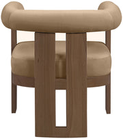 Arienzo Velvet Performance Fabric Upholstered Chair in Beige - 33016Beige