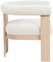 Arienzo Velvet Performance Fabric Upholstered Chair in Cream - 33017Cream