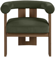 Arienzo Velvet Performance Fabric Upholstered Chair in Green - 33016Green