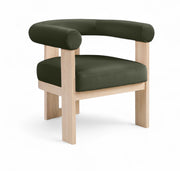 Arienzo Velvet Performance Fabric Upholstered Chair in Green - 33017Green