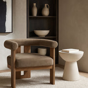 Arienzo Velvet Performance Fabric Upholstered Chair in Taupe - 33016Taupe