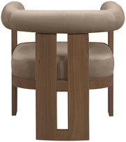 Arienzo Velvet Performance Fabric Upholstered Chair in Taupe - 33016Taupe