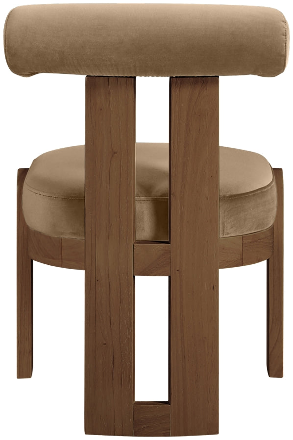Arienzo Velvet Performance Fabric Upholstered Dining Chair in Beige, Set of 2 - 88023Beige-C