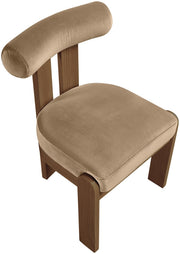 Arienzo Velvet Performance Fabric Upholstered Dining Chair in Beige, Set of 2 - 88023Beige-C