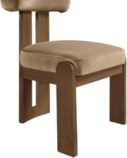 Arienzo Velvet Performance Fabric Upholstered Dining Chair in Beige, Set of 2 - 88023Beige-C