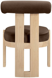 Arienzo Velvet Performance Fabric Upholstered Dining Chair in Brown, Set of 2 - 88024Brown-C
