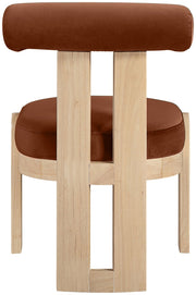 Arienzo Velvet Performance Fabric Upholstered Dining Chair in Cognac, Set of 2 - 88024Cognac-C