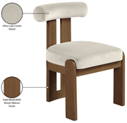Arienzo Velvet Performance Fabric Upholstered Dining Chair in Cream, Set of 2 - 88023Cream-C
