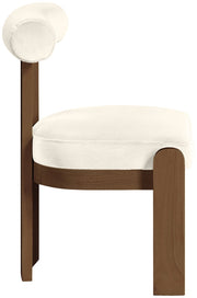 Arienzo Velvet Performance Fabric Upholstered Dining Chair in Cream, Set of 2 - 88023Cream-C