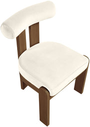 Arienzo Velvet Performance Fabric Upholstered Dining Chair in Cream, Set of 2 - 88023Cream-C