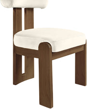 Arienzo Velvet Performance Fabric Upholstered Dining Chair in Cream, Set of 2 - 88023Cream-C