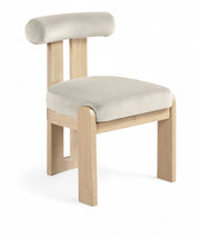 Arienzo Velvet Performance Fabric Upholstered Dining Chair in Cream, Set of 2 - 88024Cream-C