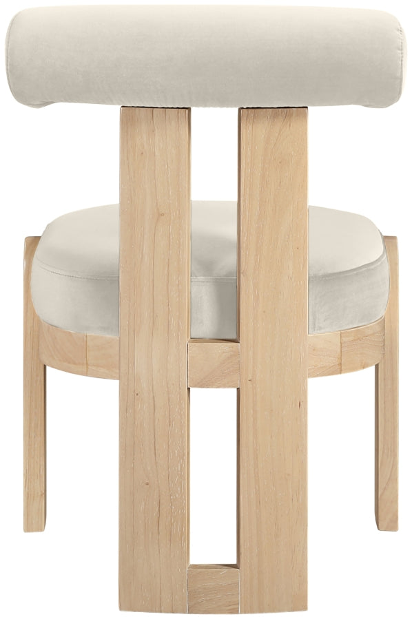 Arienzo Velvet Performance Fabric Upholstered Dining Chair in Cream, Set of 2 - 88024Cream-C