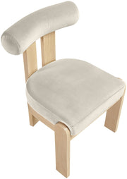 Arienzo Velvet Performance Fabric Upholstered Dining Chair in Cream, Set of 2 - 88024Cream-C