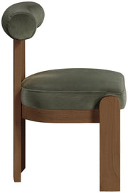 Arienzo Velvet Performance Fabric Upholstered Dining Chair in Green, Set of 2 - 88023Green-C