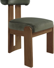 Arienzo Velvet Performance Fabric Upholstered Dining Chair in Green, Set of 2 - 88023Green-C