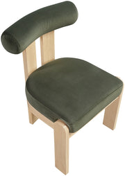 Arienzo Velvet Performance Fabric Upholstered Dining Chair in Green, Set of 2 - 88024Green-C