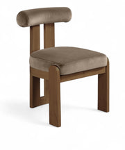 Arienzo Velvet Performance Fabric Upholstered Dining Chair in Taupe, Set of 2 - 88023Taupe-C