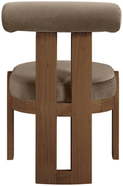 Arienzo Velvet Performance Fabric Upholstered Dining Chair in Taupe, Set of 2 - 88023Taupe-C