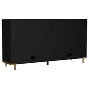 Arini 2-drawer Cane Door Dining Sideboard Server Black - 108935BLK