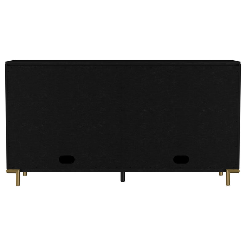 Arini 2-drawer Cane Door Dining Sideboard Server Black - 108935BLK