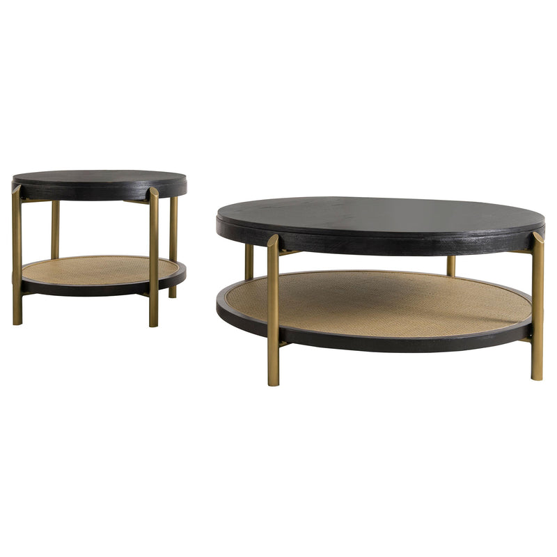 Arini 2-piece Round Coffee and End Table Set Black - 706198-S2