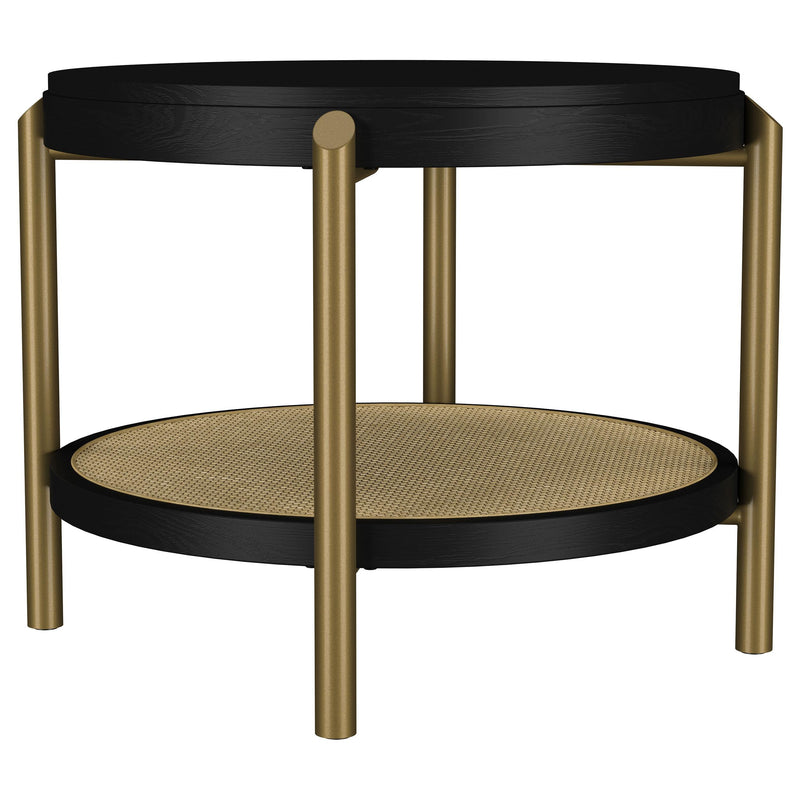Arini 2-piece Round Coffee and End Table Set Black - 706198-S2