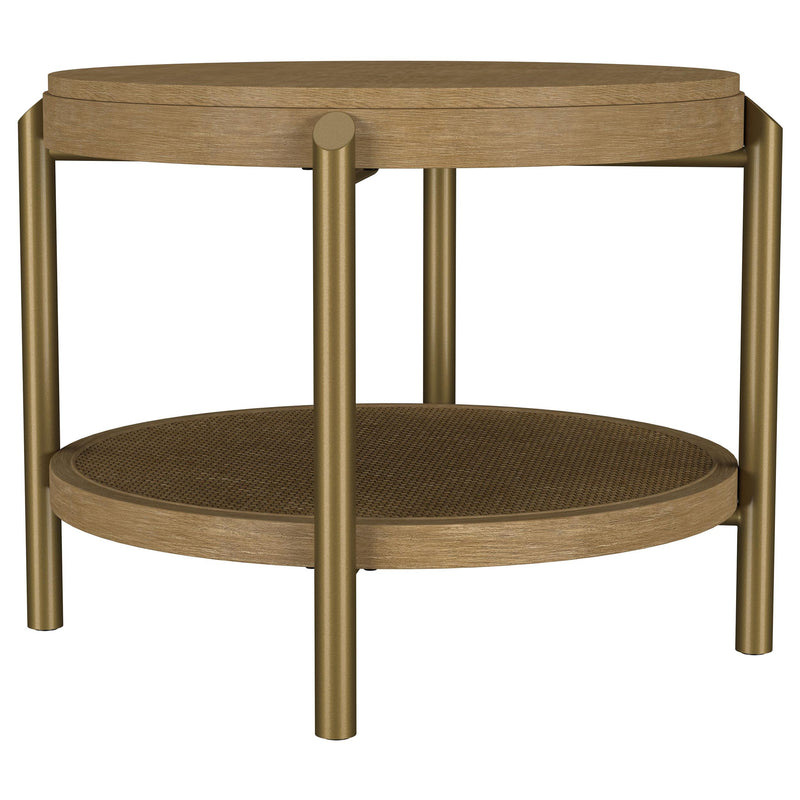 Arini 2-piece Round Coffee and End Table Set Sand Wash - 706188-S2