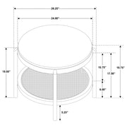 Arini 3-piece Round Coffee and End Table Set Sand Wash - 706188-S3
