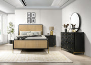 Arini 4-piece Eastern King Bedroom Set Black and Natural - 224330KE-S4